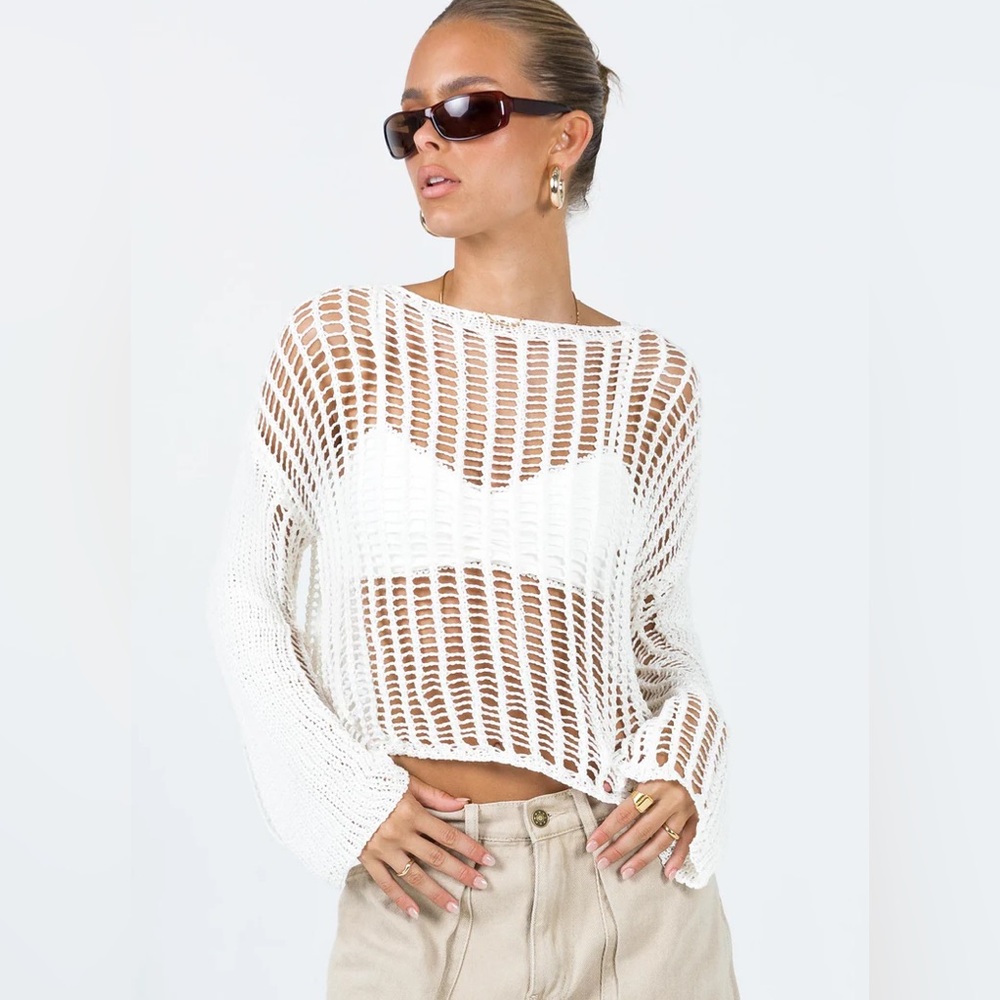 Princess Polly Kennedy Sweater White